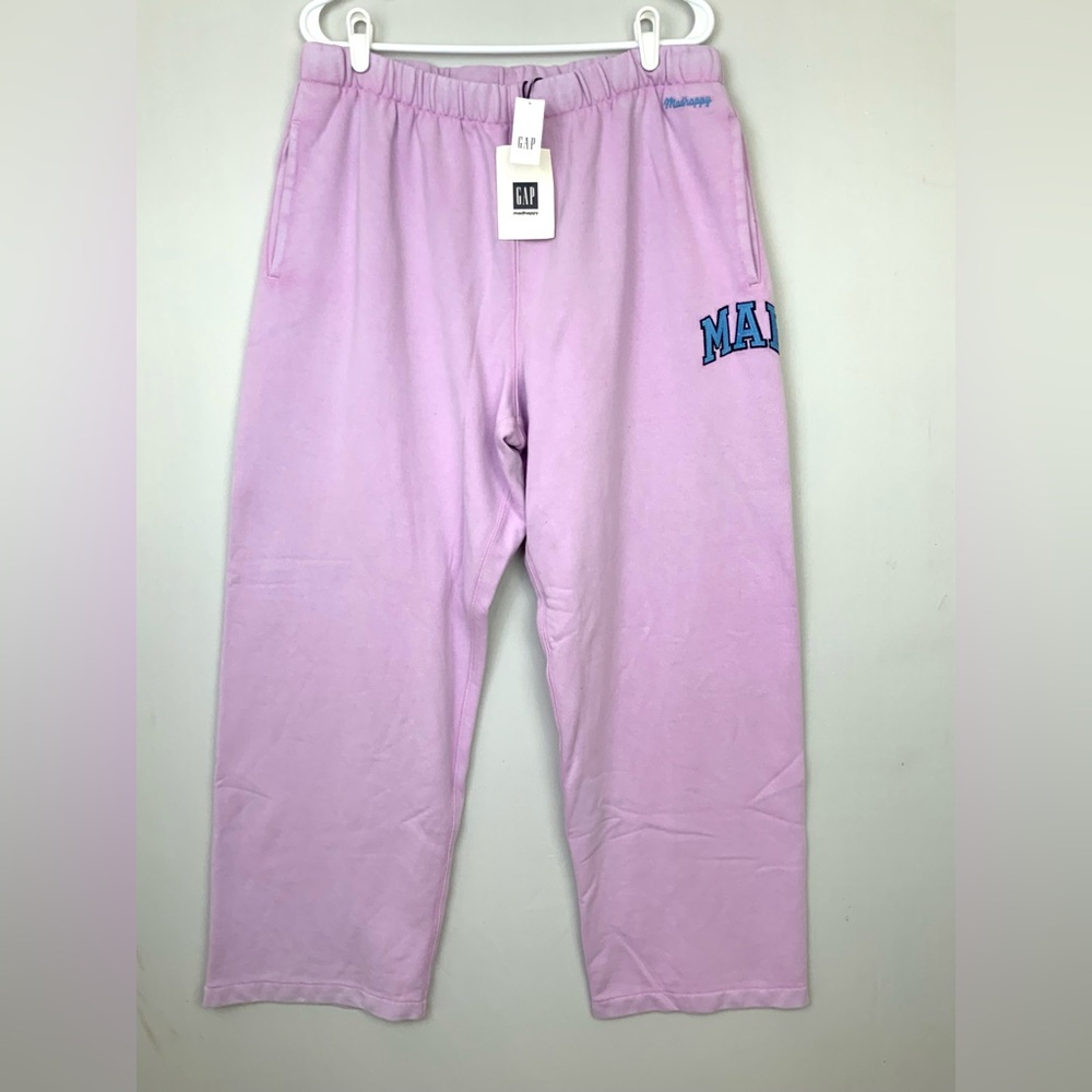 NWT‎ Madhappy x GAP Sz Large Lavender MAD Straight Leg Sweatpants Streetwear